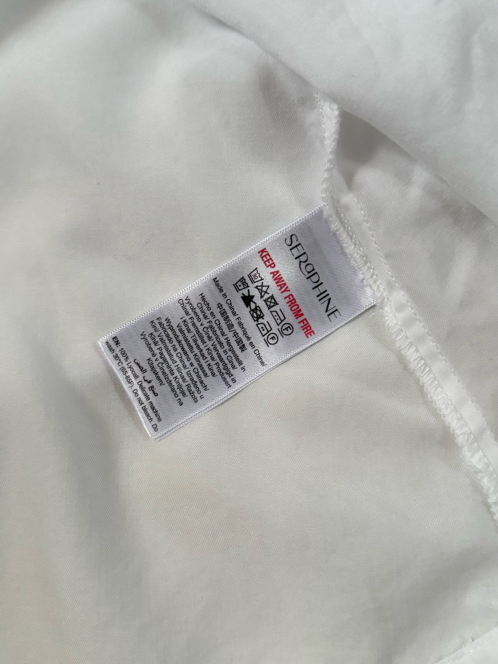 Seraphine White Ivory Button Down Top Maternity Nursing Drawstring Tie Size 8 US - Picture 7 of 8